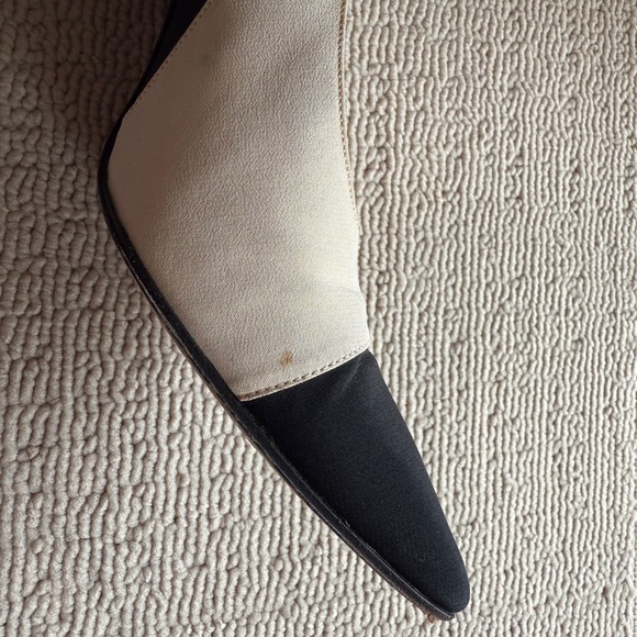 YVEST SAINT LAURENT Heels, Cap-Toe, Satin, Size 7M, Good Condition - Picture 15 of 16